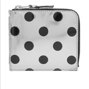 COMME DES GARCONS SILVER POLKA DOT WALLET